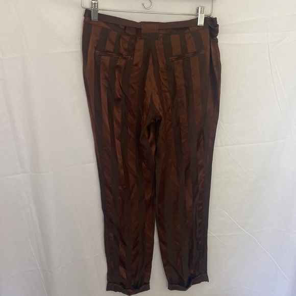 NWOT Costume National silk stripe pants - Picture 3 of 4